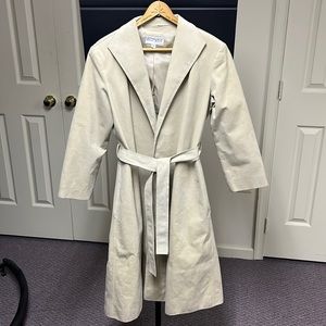 Vintage Suede Trench Coat - size 8